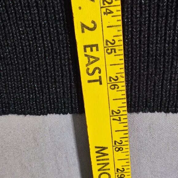 Vintage Bonnie Boerer Sequin Sweater women's size L black base Casinos Gambler - Picture 16 of 16